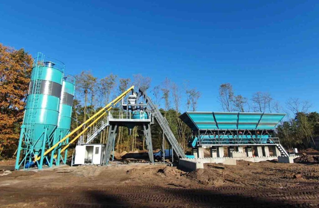 compact concrete batching plant(TM Height)